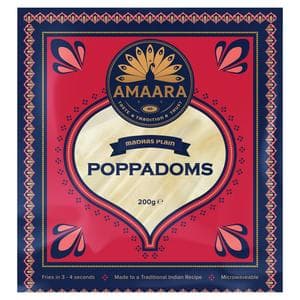 Amaara 200g Madras Plain Poppadoms