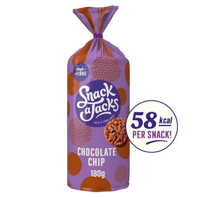 Snack a Jacks Jumbo Chocolate Chip Rice Cakes 180g - gallery image 1