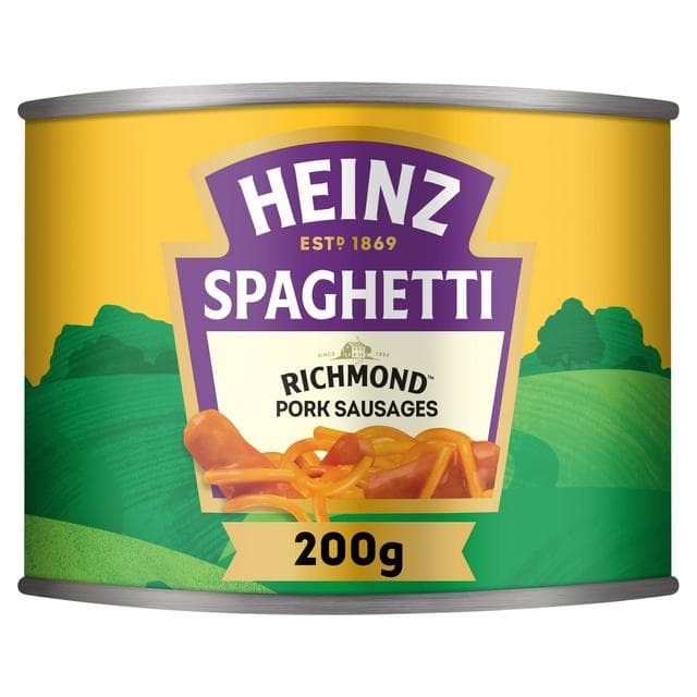 Heinz Spaghetti In a Rich Tomato Sauce with Richmond Pork Sausages 200g - gallery image 1