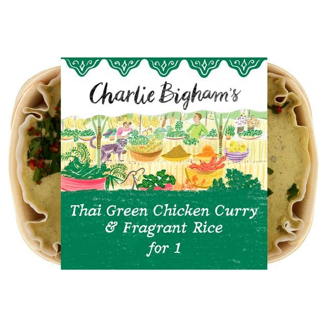 Charlie Bigham's Thai Green Chicken Curry & Fragrant Rice 403g - gallery image 1