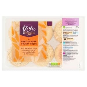 Sainsbury's Bake at Home Crusty Rolls, Taste the Difference x6 300g