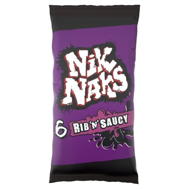 Nik Naks Rib N Saucy Multipack Crisps x6 - gallery image 1