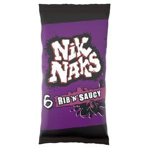 Nik Naks Rib N Saucy Multipack Crisps x6