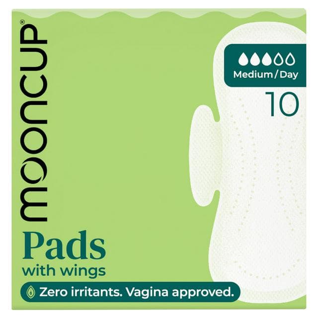 Mooncup 10 x Heavy Night Wing Period Pads with Wings Organic Sanitary Towels - gallery image 1