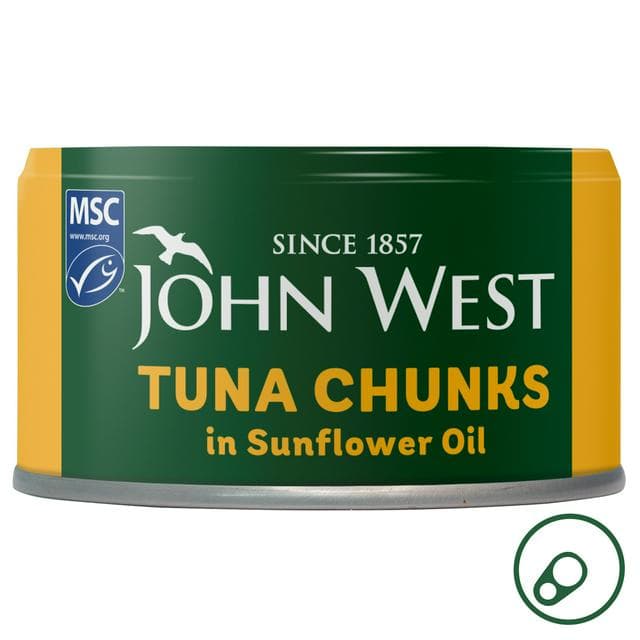 John West 125g MSC Tuna Chunks in Sunflower Oil (95g Drained) - gallery image 1