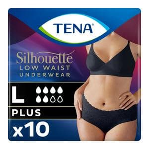 TENA Silhouette Incontinence Pants Black L Pack x10