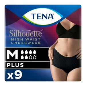 TENA Silhouette Incontinence Pants Black M Pack x9