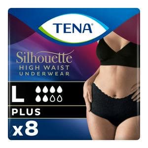 TENA Silhouette Incontinence Pants Black L Pack x8