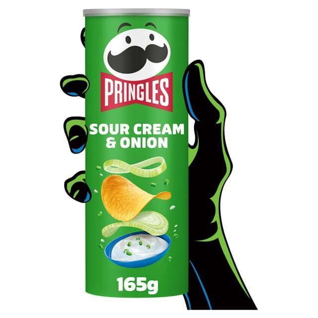 Pringles 165g Sour Cream & Onion Sharing Crisps - gallery image 1