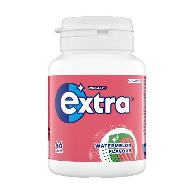 Extra Watermelon Flavour Sugarfree Chewing Gum Pieces Bottle x46 - gallery image 1