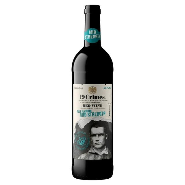 19 Crimes Mid Strength Red Wine 75cl - gallery image 1