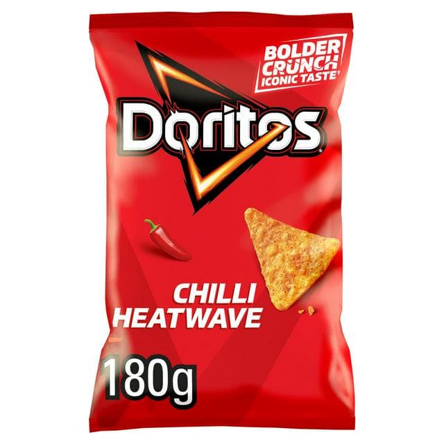 Doritos 180g Chilli Heatwave Tortilla Chips Sharing Bag Crisps - gallery image 1