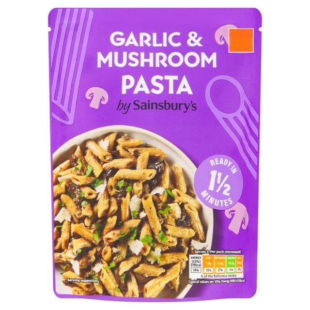 Sainsbury's Garlic & Mushroom Pasta 200g - gallery image 1