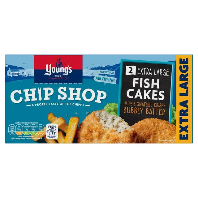 Young's Chip Shop Extra Large Fish Cakes x2 210g - gallery image 1