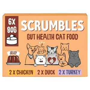Scrumbles Meat Selection in Jelly Wet Cat Food 6 x 80g