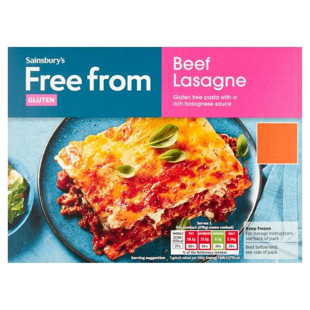 Sainsbury's Free From Beef Lasagne 300g - gallery image 1