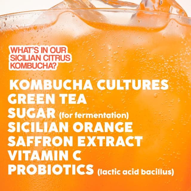 Fix8 Kombucha Sicilian Citrus Live Sparkling Soda 25cl - gallery image 4