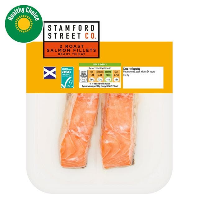 Stamford Street Co. Ready to Eat ASC Roast Salmon Fillets x2 185g - gallery image 1