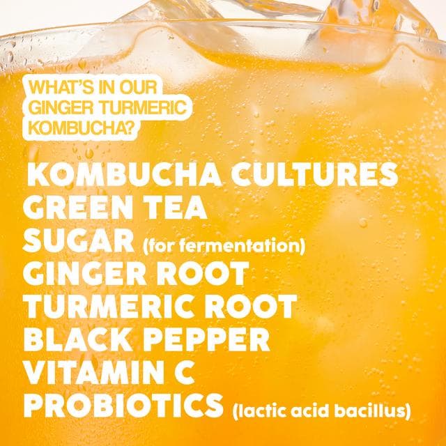 Fix8 Kombucha Ginger Turmeric Live Sparkling Soda 25cl - gallery image 4