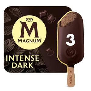 Magnum 3 x 100ml Intense Dark Chocolate Ice Cream Sticks