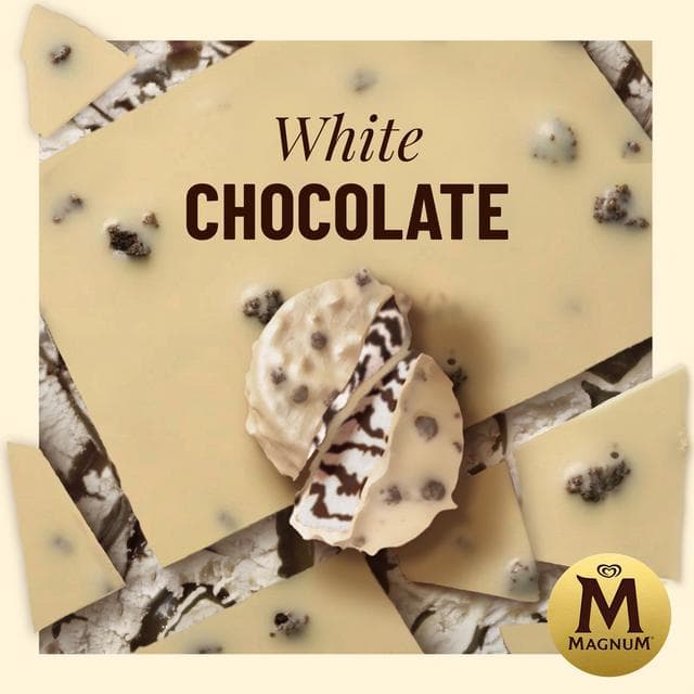 Magnum 12 x 17ml Bonbon White Chocolate & Cookies Ice Cream Frozen Snack - gallery image 2