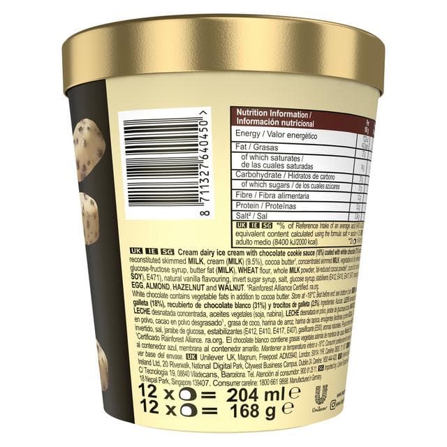 Magnum 12 x 17ml Bonbon White Chocolate & Cookies Ice Cream Frozen Snack - gallery image 6