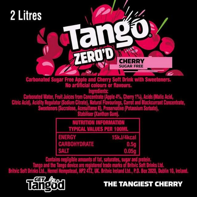 Tango Cherry Sugar Free 2L - gallery image 2