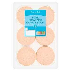 Premier Deli 18 x Pork Breakfast Sausage Slices 125g