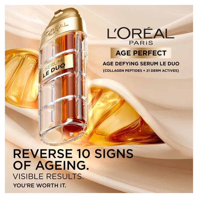 L'Oreal Paris Age Perfect Le Duo Age Defying Serum, Collagen Peptide Booster & Vitamins B3 & C 30ml - gallery image 3