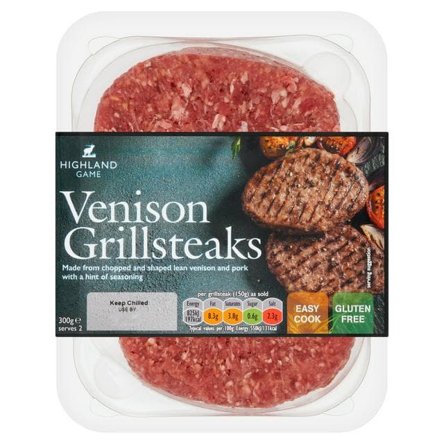 Highland Game Venison Grillsteaks 300g - gallery image 1