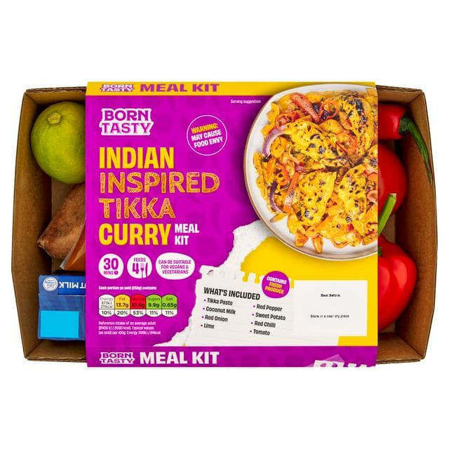 Born Tasty Indian Inspired Tikka Curry Meal Kit 1000g - gallery image 1