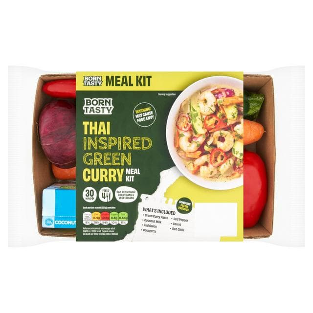 Born Tasty Thai Inspired Green Curry Meal Kit 930g - gallery image 1