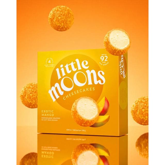 Little Moons Caramelised Biscuit & White Chocolate Cheesecakes 4x30g - gallery image 3
