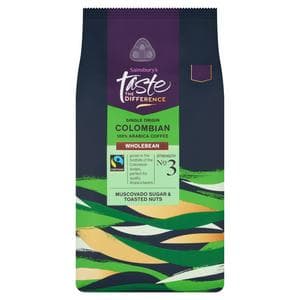 Sainsbury's Single Origin Colombian 100% Arabica Coffee Wholebean, Taste the Difference 1kg