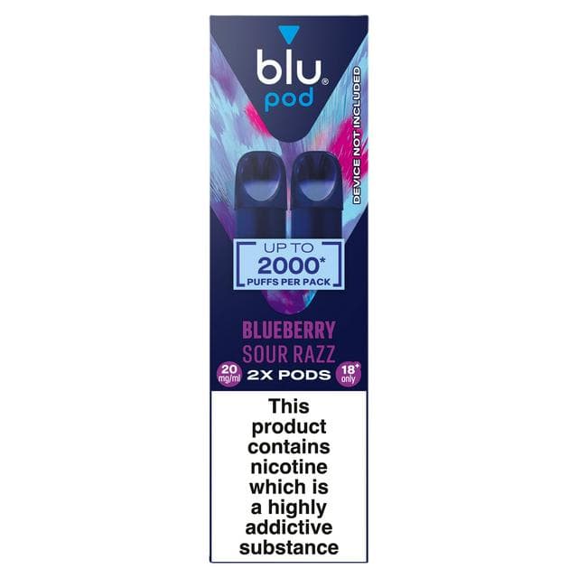 blu Bar Pod Blueberry Sour Razz Vape Pods 20mg/ml - gallery image 1
