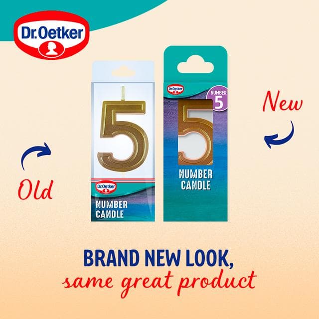 Dr. Oetker Number 5 Candle - gallery image 2