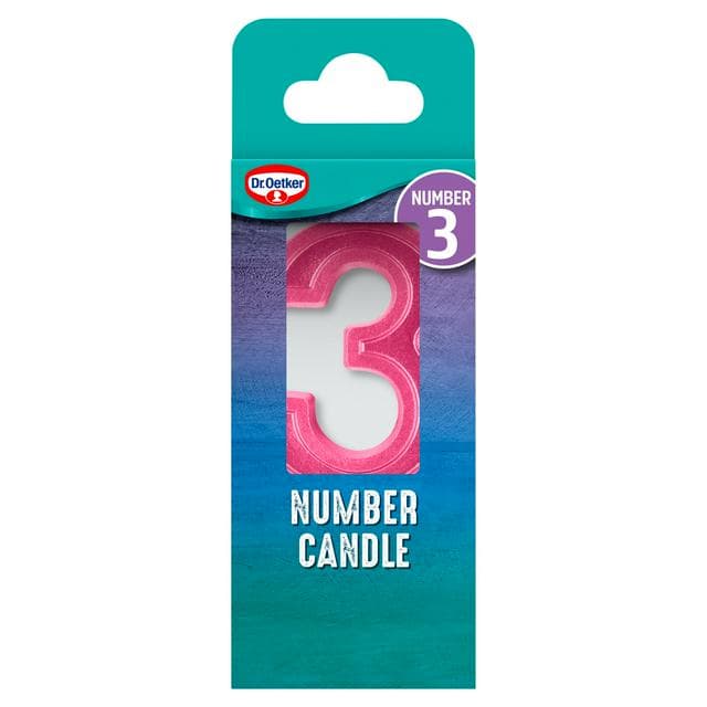 Dr. Oetker Number 3 Candle - gallery image 1