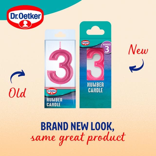 Dr. Oetker Number 3 Candle - gallery image 2