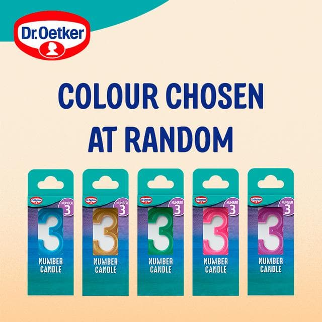 Dr. Oetker Number 3 Candle - gallery image 3