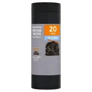 Sainsbury's Drawstring Refuse Sacks x20 75L