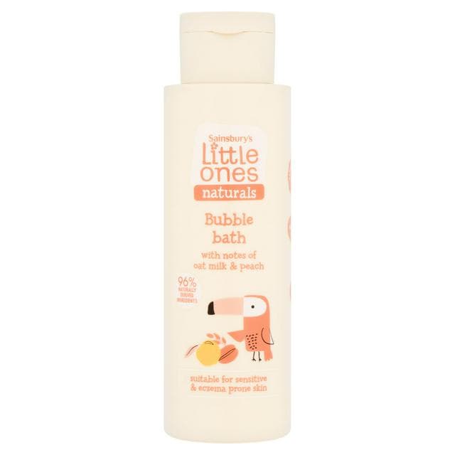Sainsbury's Little Ones Naturals Bubble Bath with Notes of Oat Milk & Peach 250ml - gallery image 1