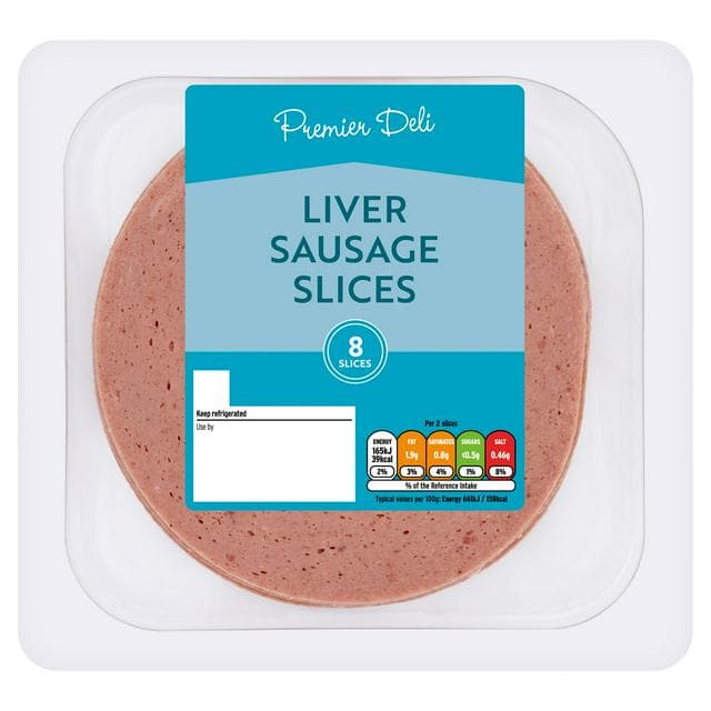 Premier Deli 8 x Liver Sausage Slices 100g - gallery image 1