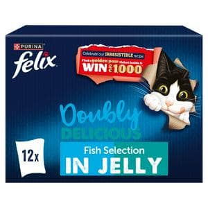 Felix Doubly Delicious Fish Selection in Jelly Wet Cat Food 12 x 85g