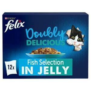 Felix Doubly Delicious Fish Selection in Jelly Wet Cat Food 12 x 85g