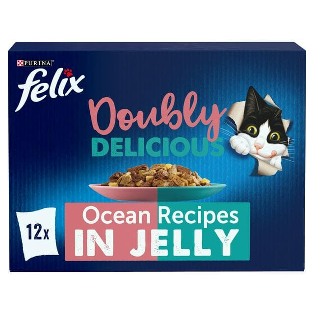 Felix Doubly Delicious Ocean Recipes in Jelly Wet Cat Food 12 x 85g - gallery image 1