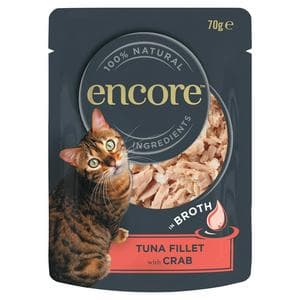 Encore Tuna Fillet with Crab in Broth Dry Cat Food 70g