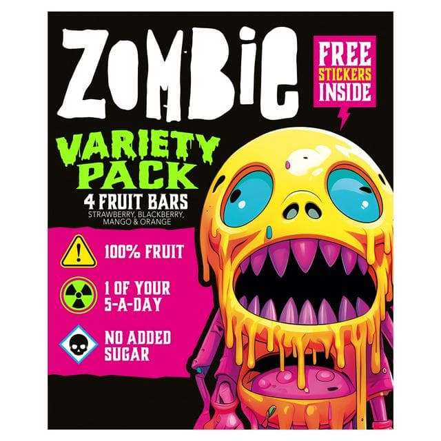 Zombie Variety Pack Fruit Leatherz Bars 4 x 25g - gallery image 1