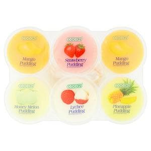 Cocon Assorted Fruit Flavour Jelly Pudding with Coconut Gel Pieces 6 x 80g