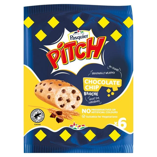 Brioche Pasquier Pitch Brioche with Choc Chips 6x37.5g - gallery image 1