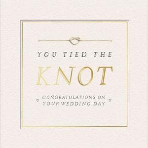 Sainsbury's You Tied the Knot Wedding Day Congratulations Design Greeting Card